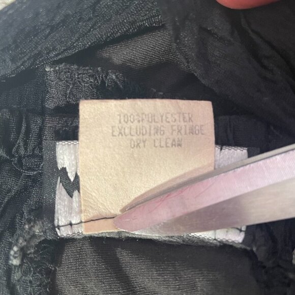 Vintage Mayvens Witchy Vamp Whimsygoth Midi Dress 13 Cocktail Fringe Bodycon - Picture 10 of 12